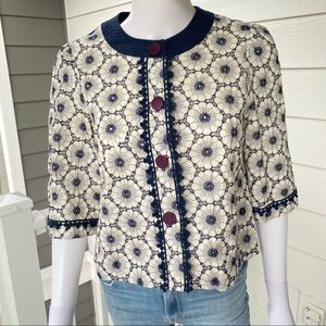 ANTHROPOLOGIE JADE MELODY TAM Cropped Blazer